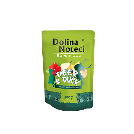 Φακελάκι Σκύλου Dolina Noteci Superfood Ελάφι & Πάπια 300gr DOLINA NOTECI